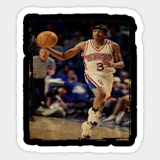 Allen Iverson Sixers Vintage Sticker